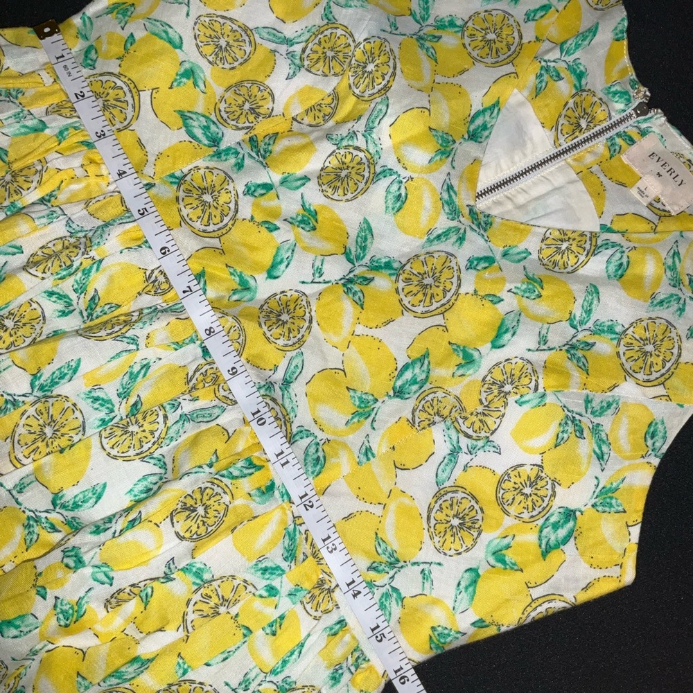 Anthropologie Lemon Print Sleeveless V-Neck Sundress - Picture 11 of 11